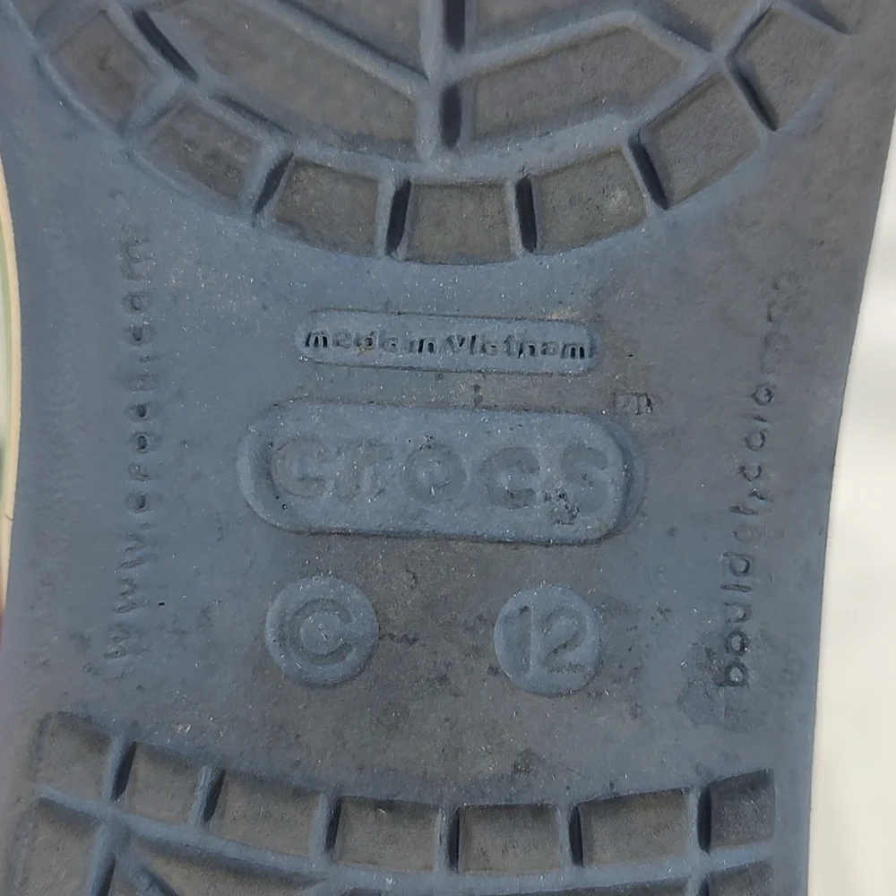 Crocs Navy Blue Genna II Kids Slip On Beach Water Summer Shoes Size 12 Child